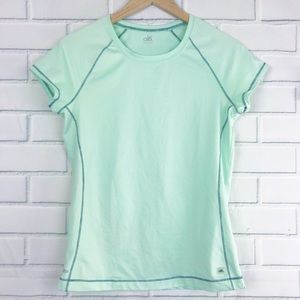 ALO CoolFit Athletic Yoga Jersey Workout Top Green
